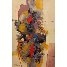 Zohaib Rind, 18 x 30 Inch, Acrylic on Canvas, Abstract Painting, AC-ZR-327